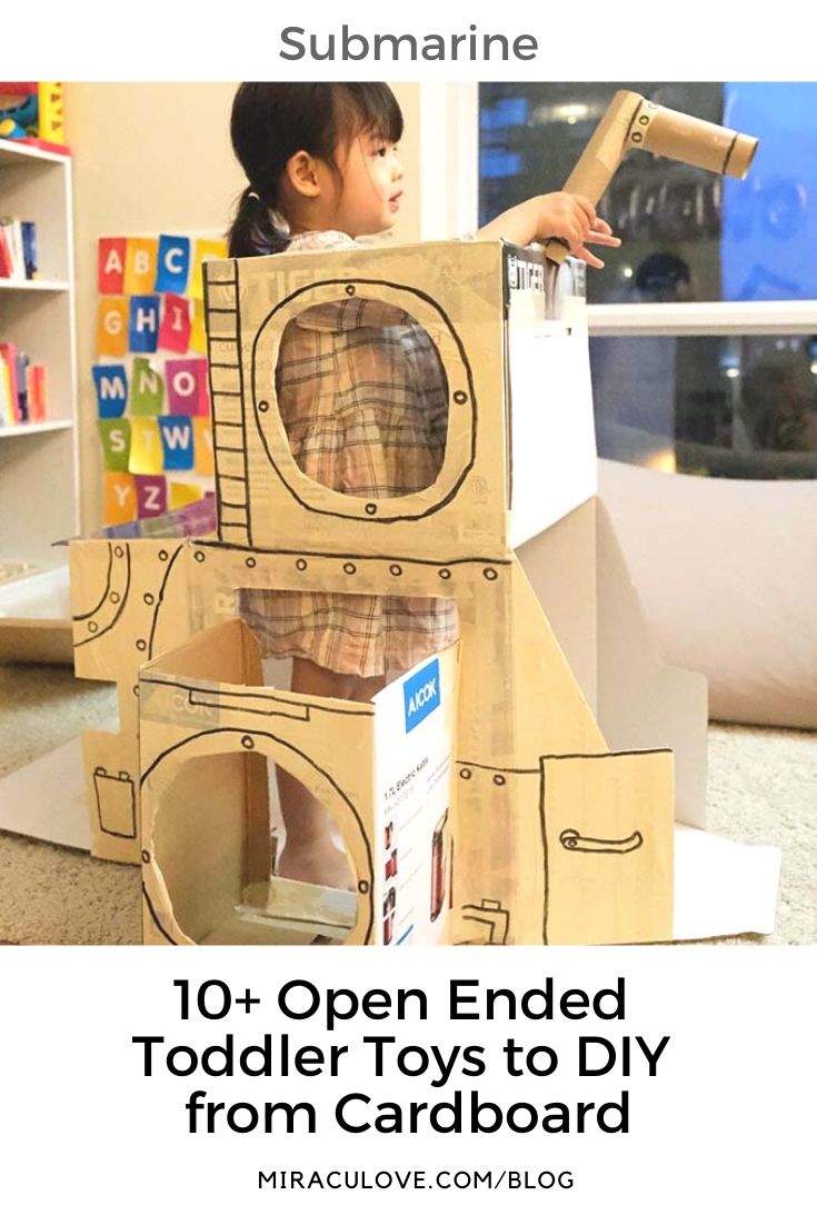 10 Creative Open Ended Toddler Toys To Diy From Cardboard