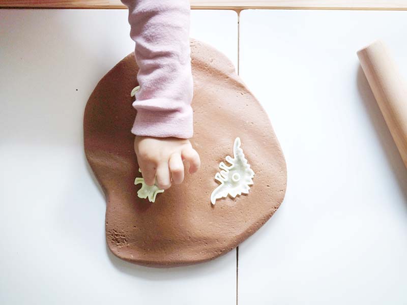 DIY Dinosaur Fossil Dough Play for Toddlers