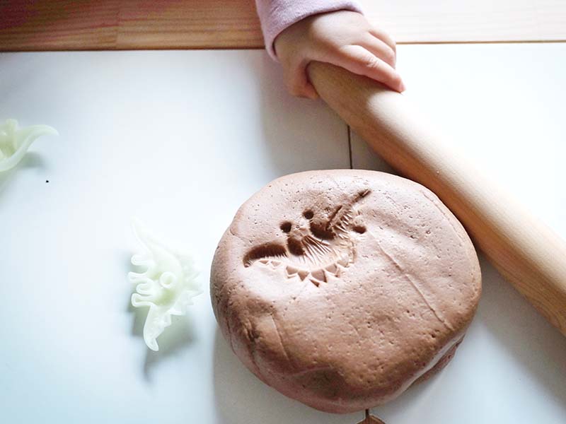 DIY Dinosaur Fossil Dough Play for Toddlers