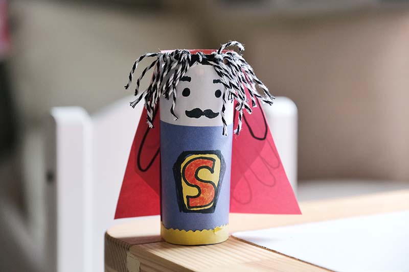 Superhero Father's Day Craft with Customisable Hairdo & Handprint Cape